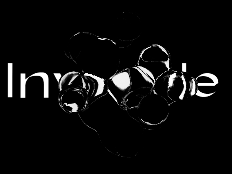 Invisible c4d experiment motion typography