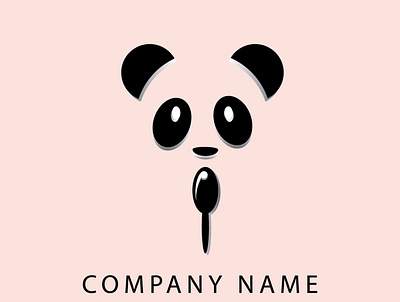 Panda Logo for Dessert Company adobe illustrator branding businesses design dessert logo food graphic design illustration logo simple logo typography vector