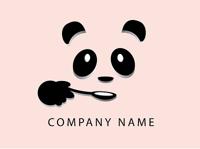 Panda Logo For Dessert Businesses adobe illustrator branding businesses design dessert logo food graphic design illustration logo