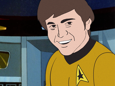 Animated Walter Koenig animation cel checkov illustration sci fi tas trek.fm