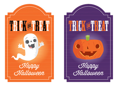 Trick or Treat ghost halloween pumpkin treat trick
