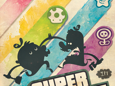 Super Awesome awesome gamer idea monster illustration super video games