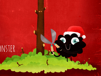 Idea Monster trims the tree idea monster illustration merry christmas