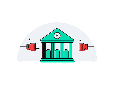 Can't connect banking email illustration vector