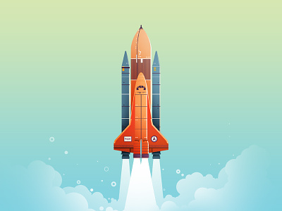 I'm ready to go apollo design flat illustration onboarding rocket vector