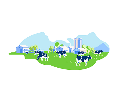 Header Illustration cow design finance flat fram framer header illustration milk vector