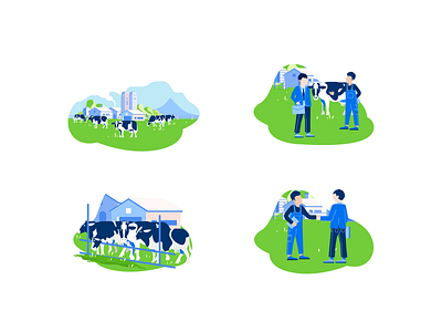 How To Illustration cow design finance flat fram framer header illustration milk vector