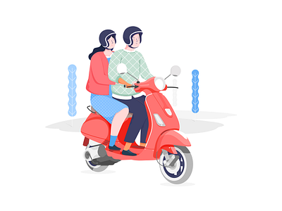 Vespa art design header illustrasi illustration onboarding sketch vector vespa website