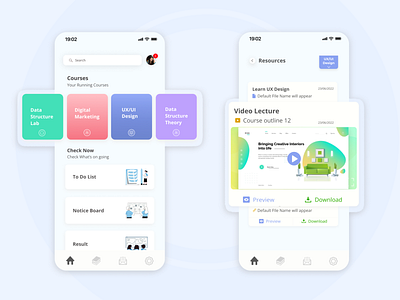 Learning Management Mobile Application UI courses design education learning app learningmanagmentapp manage task mobileapp tredydesign ui uidesign user experience user interface ux uxdesign