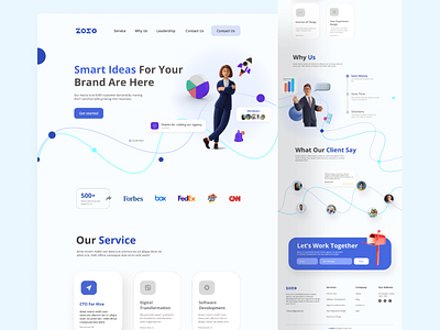 Zozo - Creative Digital Agency Landing Page Design