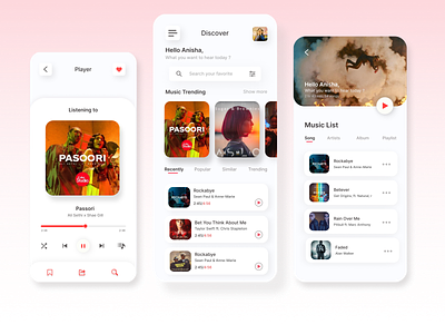 Music App UI Design - Musik