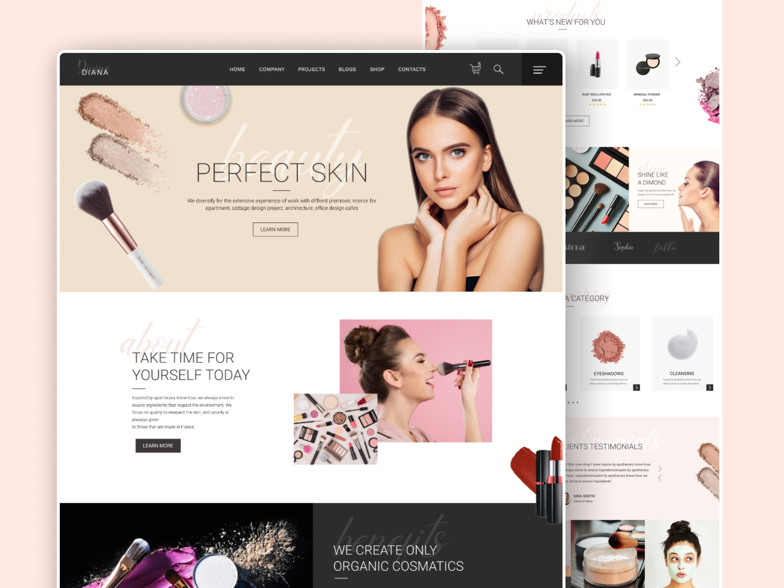 Beauty Brand Website Landing Page UI by Tanzima Anisha on Dribbble