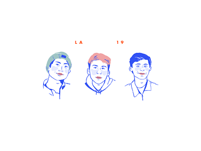 LA BOYS! boys bright face illustration people