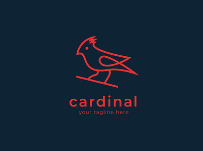 Cardinal Logo Template animal bird brand branding business cardinal design eagle fly flying icon illustration logo pigeon sparrow symbol template vector