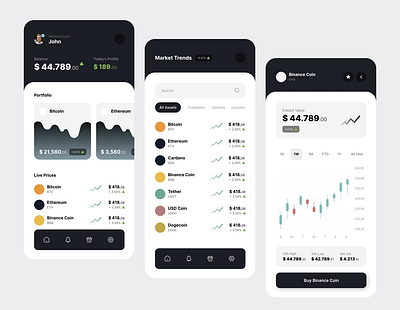 Crypto App 🔐 app design graphic design ui ux