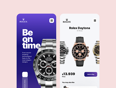 Rolex App app branding design graphic design ui ux