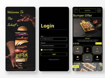 Food App Design design graphic design infographic design ui