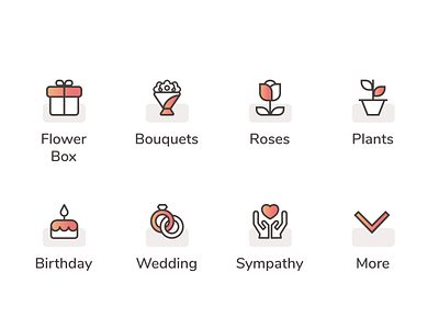Flower Delivery App Icons