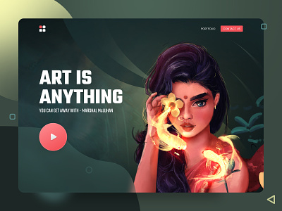 Art Quote Web Page Experimentation illustration art ui web page web page design web page illustration