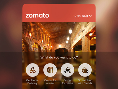 Zomato — Exploration for Home app blur food home icon ios ios7 iphone restaurant zomato