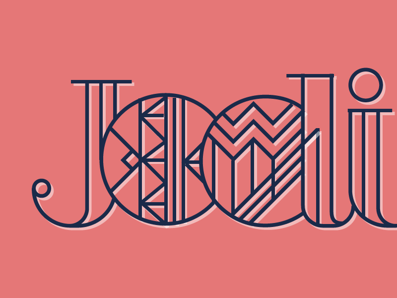 Jodi Lettering d geometric j lettering letters line outline pattern red type typo typography