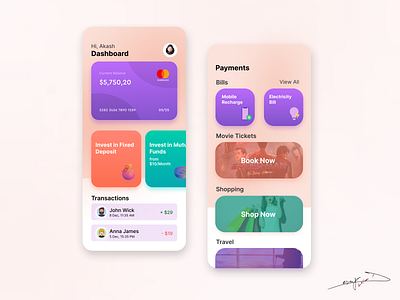 Payment App UI Design with minimalistic color app app design bankingapp design fintech fintechapp ui