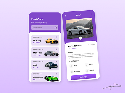 Car Rental App Design app app design bankingapp branding design illustration
