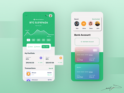 Crypto App Design app app design bankingapp design fintechapp illustration ui