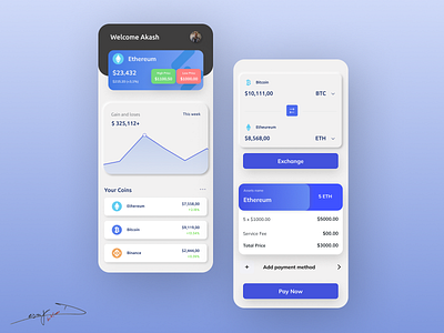 Crypto App Design app app design bankingapp design fintechapp ui