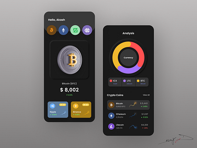 Crypto App UI Design app app design bankingapp branding design fintechapp illustration ui