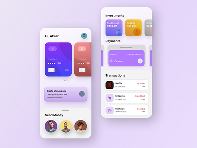 Financial App Design app app design bankingapp branding design fintechapp illustration logo ui vector