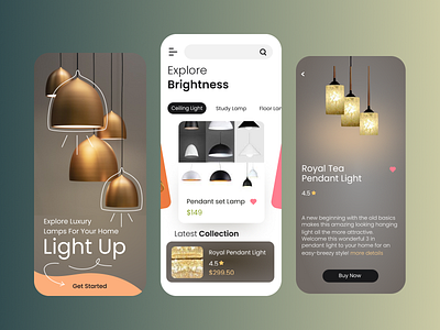 Lamp App Design app design illustration logo ui vector