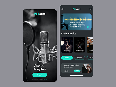 Podcast Player App User-Interface Design app app design appdesign design musicplayer