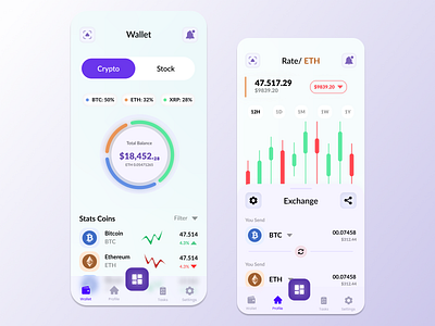 Cryptocurrency Mobile App app app design bankingapp crypto cryptocurrency design fintechapp
