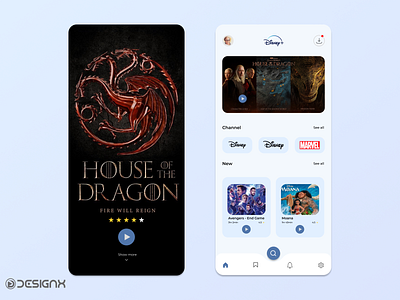 Disney Entertainment App app design branding designer disney graphic design hotstar ott