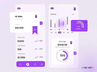 Fintech  App(light Color Scheme)