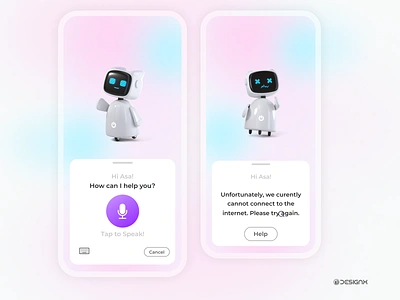 Voice UI APP app design branding design ml robot ui voice voiceui