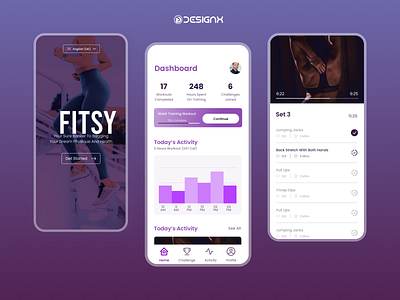 Fitsy Yoga App app app design design graphic design mobileapp ui ux yoga