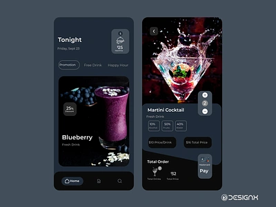 Mock Tail Ecommerce alcohal app mobile mocktail rum ui ux