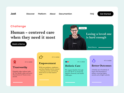 Web design: Human Care designer landingpage ui ux webdesign website