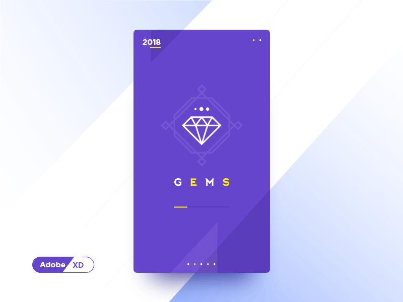 Gems Splash Screen adobe xd ios mobile apps splash screen uiux