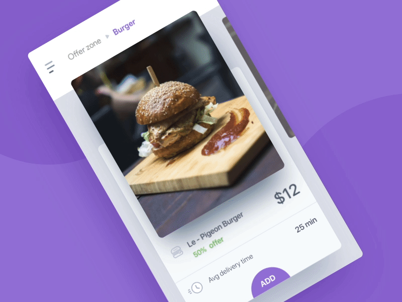 Food delivery app mobile app interaction design app design ux ui interaction ios concept uiux