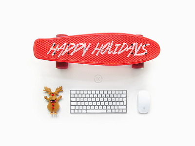 Happy Holidays board essentials holidays kickflip xmas