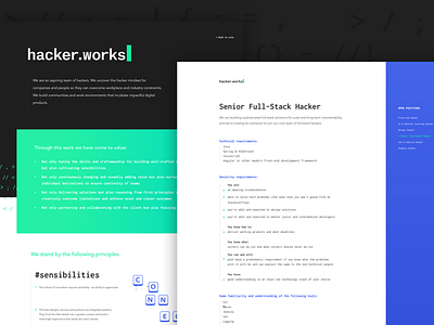 Careers pages careers dev developer hackers manifesto