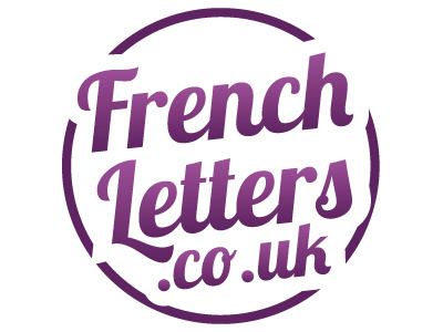 French Letters design fiftyonezero logo purple retro
