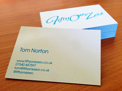 Business Cards blue business cards card design fiftyonezero luxe moo print white