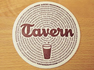 Tavern Coasters beer craft beer logo photo tavern united