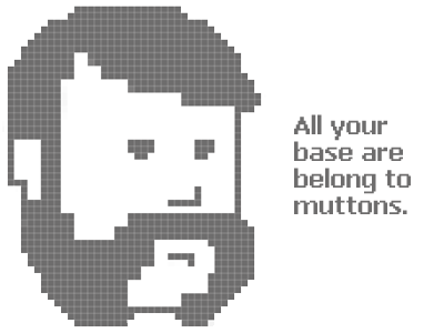 Mutton Knockout grid mutton chops pixel