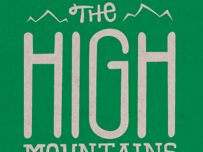 The High Mountains hand drawn illustration