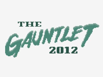 Gauntlet Throwback branding h74 zombie attack logo pixel art